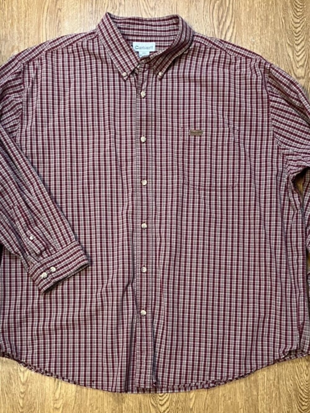 Vintage Carhartt Button Down Shirt Plaid Long Sleeve